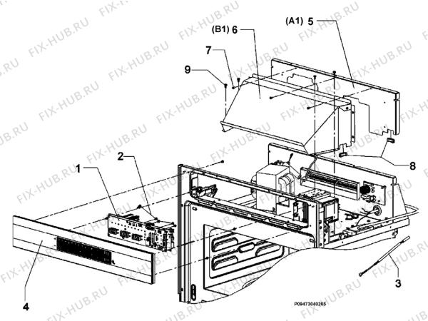 Взрыв-схема микроволновой печи Electrolux EMC38905X - Схема узла Section 8